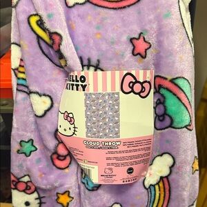 Hello Kitty Lavender Starry Throw Blanket